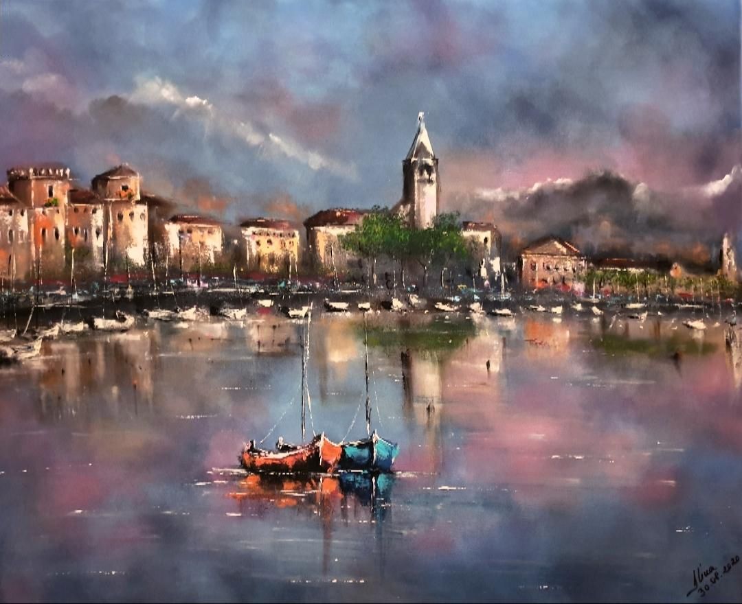 ArteDiAlina.com painting: Garda Lake